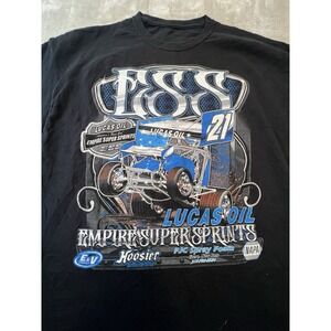 Lucas Oil Mens T Shirt XL Black Empire Super Sprints‎ ESS 21 Racing Sprint Car
